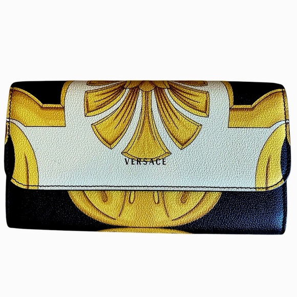 Versace Handbags - VERSACE Baroque Long Snap Continental Wallet w/ COA